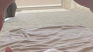 Blonde MILF Hairy Pussy Multiple Squirt Dildo Play Feet