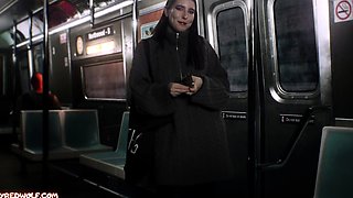 Beautiful stranger sucked me in train - MollyRedWolf