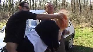 Lascivious French teen rammed by old guy in doggystyle