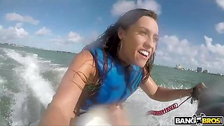 Turned on stud is into fucking soaking pussy of alluring babe doggy hard