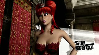 Bent forward animated cutie with big tits deserves some hard banging from behind