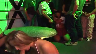 Wild Club Orgy with Horny Babes Sucking and Licking Everywhere