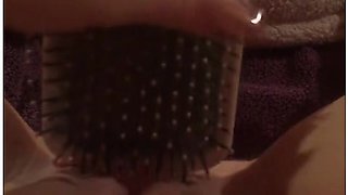 Virgin Teen Quietly Fucks Her Pussy With Hairbrush Until She Squirts