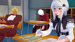 Teacher Rossweisse Sends Me to Detention to Give Me a Blowjob - Dxd Ntr Madness Series