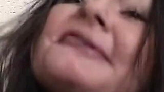 Horny Brunette MILF Fingers and Fucks Herself with Umbrella