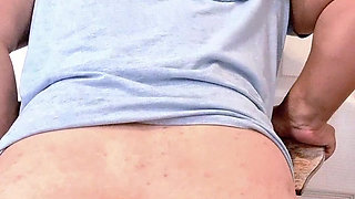 Big Butt Masturbation with Dildo Huge Deep 30 CM Anal