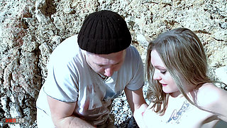 Candys Chupa: Superb French Blonde Candys Chupa Well Fucked at the Beach