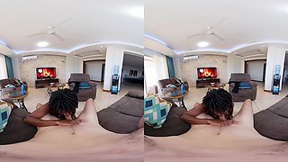 Ebony BBW Mouth Flooded With Thick Sperm Passion