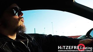 Public action with sexual Gabi Gold from Hot Dates Germany