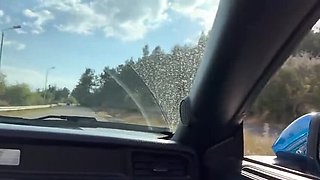 Mila Pie Blowjob & Facial in Car - Outdoor Teen Fucked by Big Dick POV