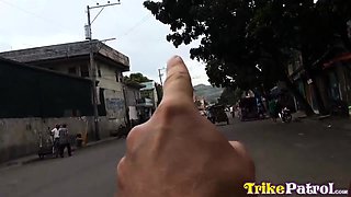 Hot Filipina office girl chased down by horny tourist for