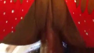 Young college girl has super-fucking-hot jizm cascading from her snatch after getting nailed by a Black African guy's good-sized pipe.