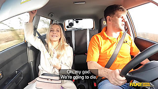 Fake Driving School - Road Rage Followed by Rough Fuck, Lucky Bee Cant Wait for a Facial