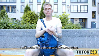 TUTOR4K. Spreading legs is the only thing the tutor can make for student