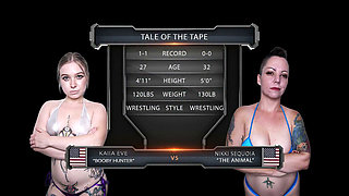 Nikki Sequoia Vs Kaiia Eve Female Wrestling