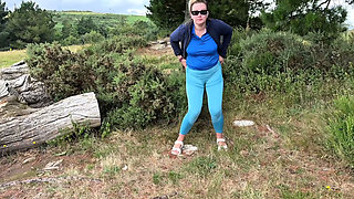 Girl Can't Hold Her Pee and Desperately Pissing Outdoor Compilation