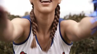 Paige Owens Cheerleader Uniform Blowjob Cumshot