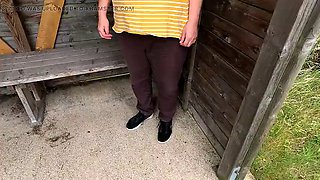Titslapping at the public bus stop