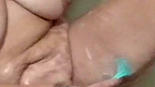 Blonde Wife Shaving in the Tub