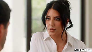 Passionate MILF Sarah Arabic Pounds Her Sons Sexy Tutor in Wild Fuck Fest and Delivers Epic Tit