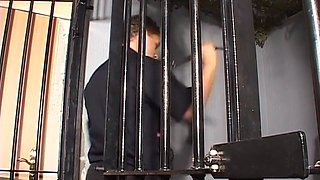 Chained Mature Brunette MILF Flogged by Dominant Master