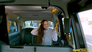 Brunette Taxi Passion with Olivia Zlota in Student Heat