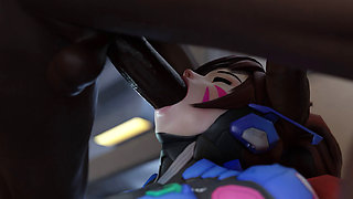 Hot D.va BBC Deepthroat Service & Tight Pussy Fuck in Condom - 3D Overwatch Animation