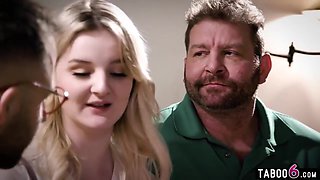 Innocent Teen Blonde Double Pussy Fucked By Two Older Guys - Eliza Eves