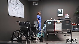 busty tattooed nurse takes good care of her patient