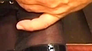 Chained Mature Brunette MILF Endures Nipple Weights and Spanking