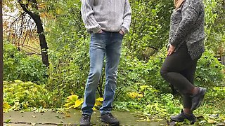 Big Mom Outdoor Doggystyle with Ukrainian MILF - Wet Pussy & Pissing