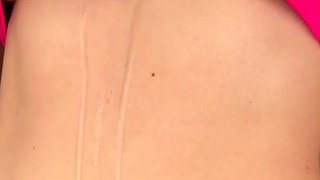 Amateur busty brunette masturbates and does hand job