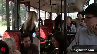 Public Bus Foot Worship and Assfuck Sex