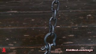 Slave is placed in a degrading device