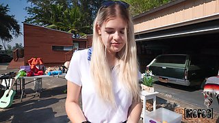 Lucy's Wild Yard Passion in a Public Flashy Encounter