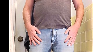 Reindy Pisses on Himself Then Blasts Huge Cumshot Close-Up