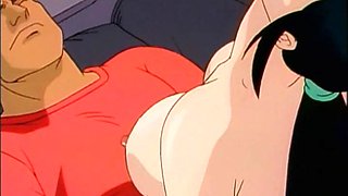 Lusty anime brunette having dirty car sex