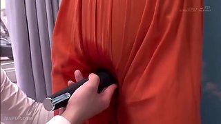 She gives him a hand job and gives him a blowjob, then thrusts in hard and cums on her face.