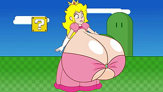 Peach Gets Boob-ombd