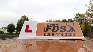 Fake Driving School Ebony Londoner Pays for lessons