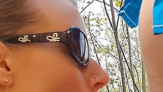 Outdoor BJ Swallowing with Cum