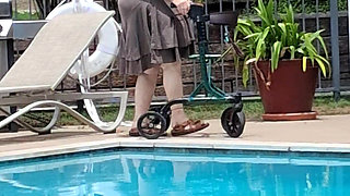 Summer Has Arrived! Time for the First Visit to the Pool Sexy Big Nurse Vicki Style!