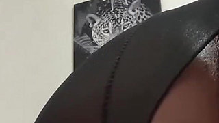 Bent Over Pushing Tail Butt Plug Deep in My Arsehole