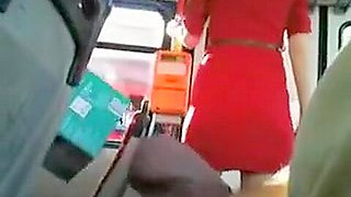 Girls on the bus pretend not to see my hard members