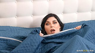 busty brunette lesbian fucked with a strapon