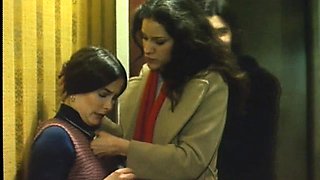 Fetish brunette lesbian licks and fingers sweet pussy