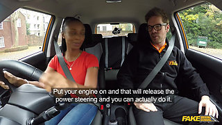 Fake Driving College - Fake Driving College Instructor Saves a Clueless Student From Failure with a Hard Cock Riding
