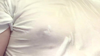 Wet T-shirt and Wet Underpants While Showering