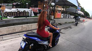Motobike ride for Thai GF and home sex