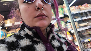 Plump Chick Burps at the Supermarket Embarrassing Public Display